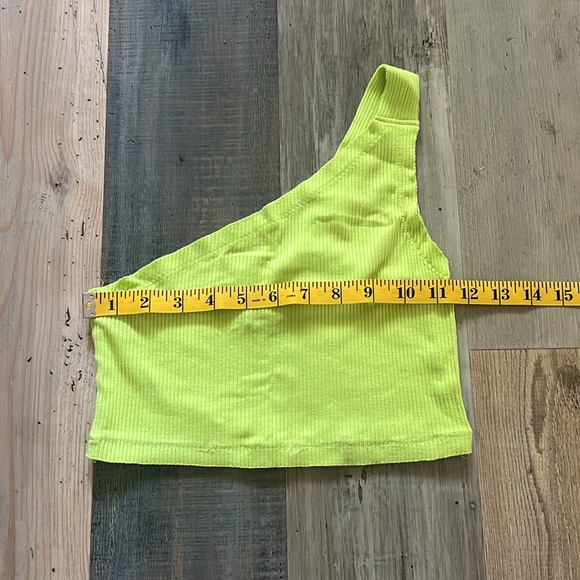 EUC π NEON GREEN π Urban Outfitters ONE STRAP TANK TOP Size: Small (S) - Picture 10 of 13